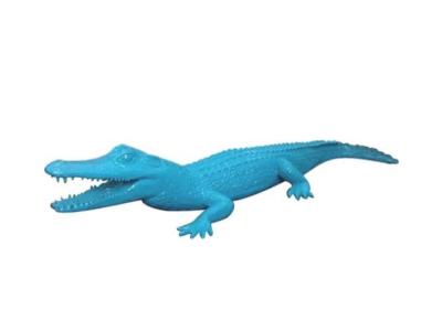 Sculpture en resine d'un crocodile Bleu L-215cm