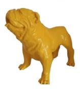 Sculpture Bulldog Anglais en Résine Jaune - 90cm
