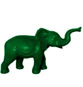 Sculpture en résine Éléphant Vert - 185cm