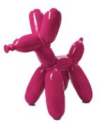 Statue en Résine chien ballon Rose - 70cm