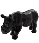 Statue en résine Rhinoceros Origami Noir - 110cm