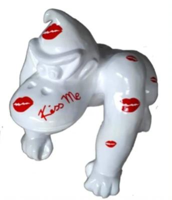 Statue en Résine Donkey Kong Kiss Blanc - 100cm