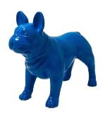 Statue en Résine Bulldog Français Bleu - 90cm