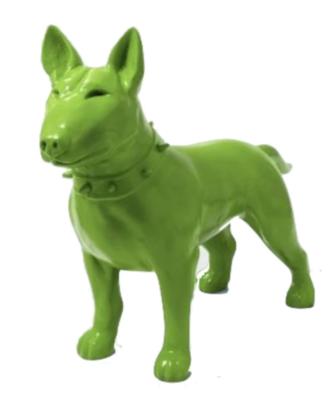 Statue en Résine Bull Terrier Vert - 110cm