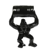 Statue en résine Gorille Bidon ORIGAMI Noir - 70cm