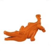 Sculpture en résine d'un Crocodile Orange L-100cm