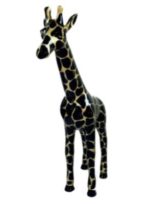 Statue Girafe en résine Or et Noir- 110cm