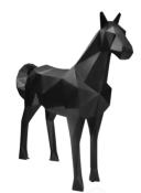 Sculpture Cheval Origami en Résine Noir - 220cm