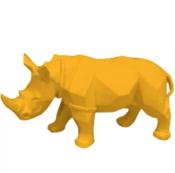 Statue en résine Rhinoceros Origami Jaune - 40cm