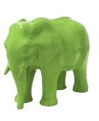 Sculpture en résine Éléphant Vert - 30cm