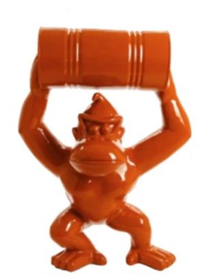 Statue en résine Donkey Kong Bidon Orange -100cm