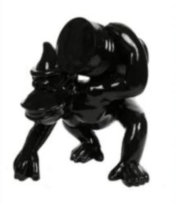 Statue en Résine Gorille bidon Noir - 60cm