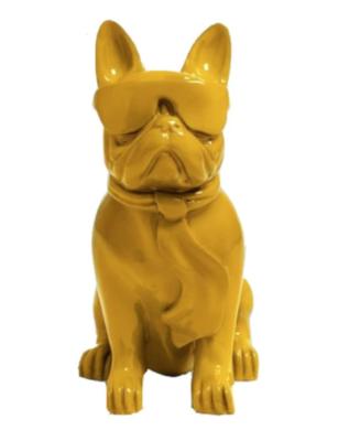 Statue en Résine Bulldog Français Karl Jaune - 35cm