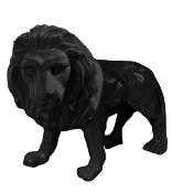 Sculpture Lion Noir colorée XXL - L 190cm