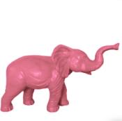 Sculpture en résine Éléphant Rose - 185cm