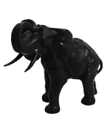 Sculpture en résine Éléphant Noir - 90cm