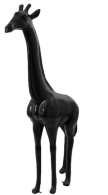  Sculpture en Résine Girafe Noir - 210cm