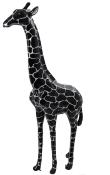  Sculpture en Résine Girafe Argent et Noir - 210cm
