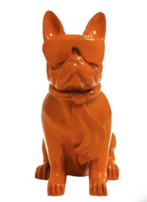 Statue en Résine Bulldog Français Karl Orange - 35cm