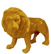 Sculpture Lion Orange colorée XXL - L 190cm