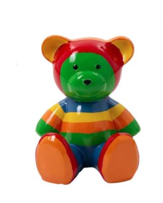 Statue en résine Ourson Multicolore - H 40cm