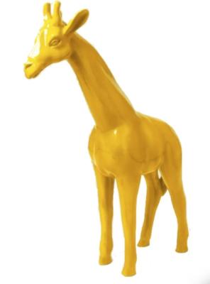 Statue Girafe en résine Jaune - 110cm