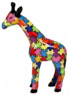 Statue Girafe en Résine Puzzle - 50cm