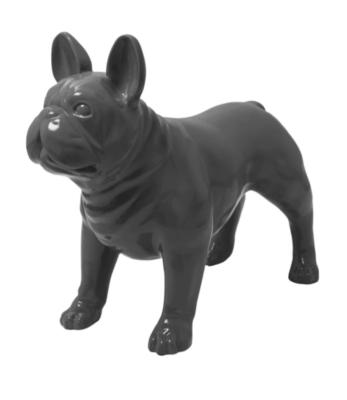 Statue en Résine Bulldog Français Gris - 90cm