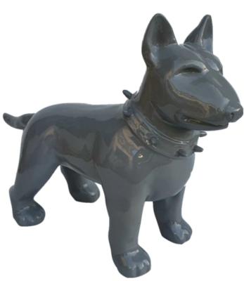 Statue en Résine Bull Terrier Gris - 110cm