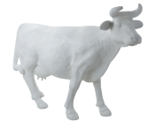  Sculpture de Vache Blanc - L 225cm