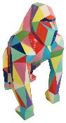Sculpture en résine Gorille Origami Puzzle -130cm