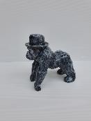 Statue Gorille avec Chapeau couleur Beton