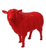 Statue en résine d'un Mouton Rouge - 110 cm