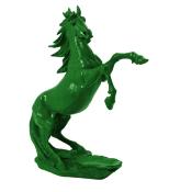 Sculpture Cheval Cabré coloré en résine Vert - H 90cm