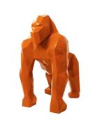 Statue en résine Gorille Origami Orange - 40cm