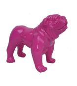 Statue Bulldog anglais en résine Rose - 60cm