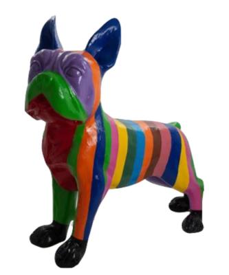Statue en Résine Bulldog Français Multicolore - 180cm