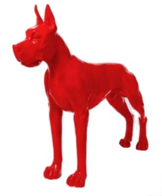 Statue Résine Dogue Allemand Rouge - 120cm