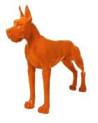 Statue Résine Dogue Allemand Orange - 120cm