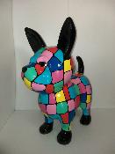 Statue de Chihuahua smarties BRILLANT H-90cm