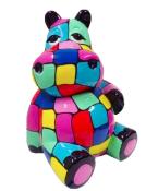 Sculpture hippopotame assis Smarties XXL - 100cm