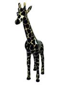 Statue Girafe en résine Or et Noir- 110cm