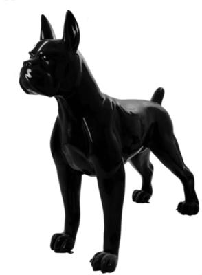 Statue en Résine Boxer XXL Noir - 190cm