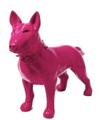 Statue en Résine Bull Terrier Rose - 110cm