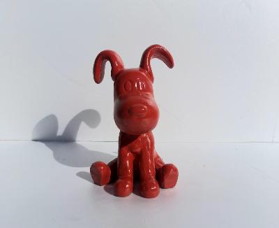 Statue Chien Funny Assis H-30cm