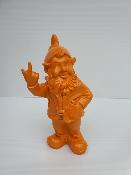 Statue en résine d’un Nain Fun Orange  - H 33 cm
