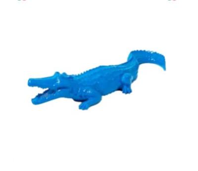Statue en Résine d'un Crocodile Bleu L-70cm