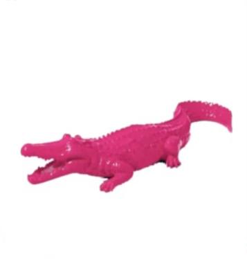 Statue en Résine d'un Crocodile Rose L-70cm