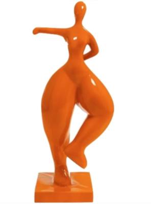 Sculpture  danseuse design NANA Orange - H 85cm