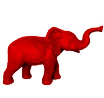 Sculpture en résine Éléphant Rouge - 185cm